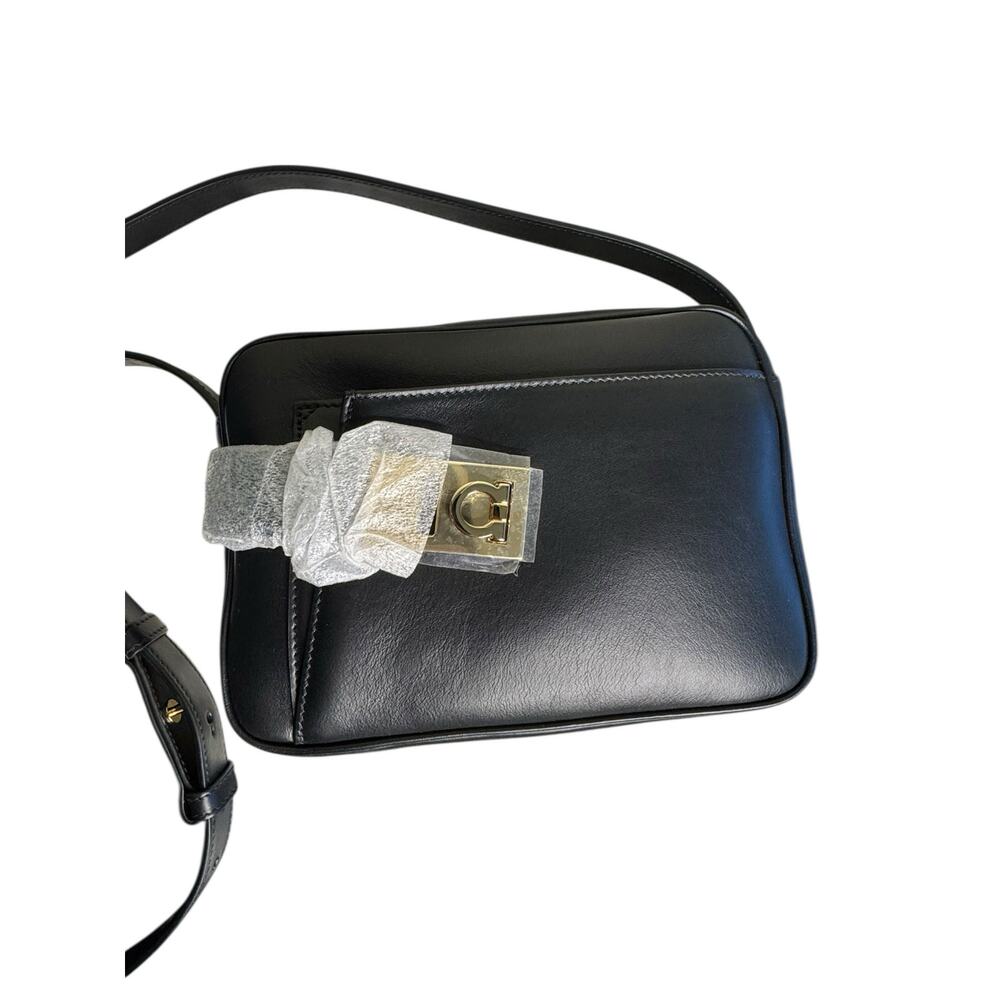 Ferragamo NWT Archive Gancini Camera Crossbody Bag in Black - Picture 3 of 16